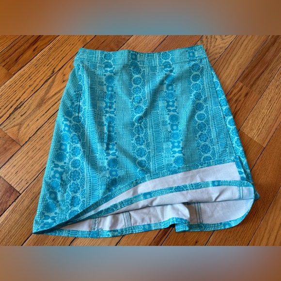 Rip Skirt Hawaii Women’s Size S Floral Paia Beach Glass Turquoise Wrap Skirt - Picture 6 of 10